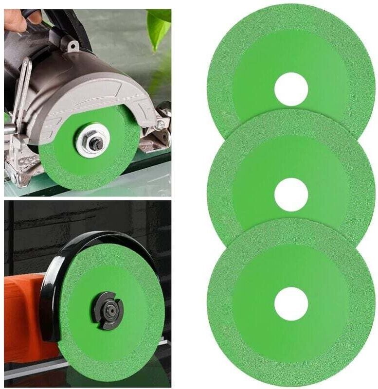 Glastrennscheibe, 3 Stück 100 mm Diamanttrennscheiben für Winkelschleifer, Diamantsägeblatt für Winkelschleifer, Marmor,...