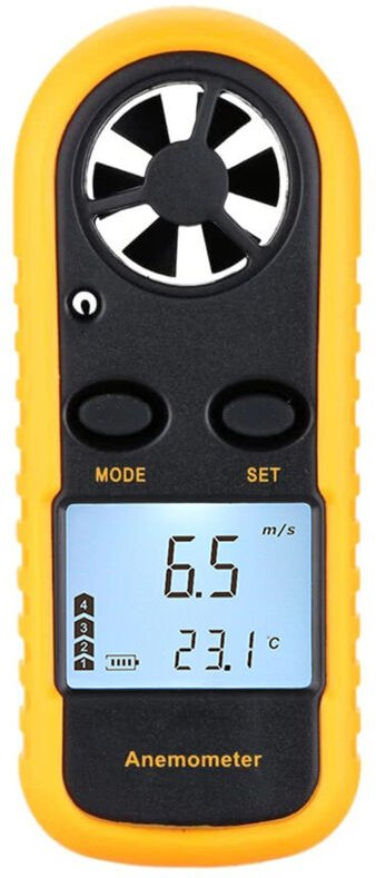 Decdeal - Mini lcd Digital Anemometer Windgeschwindigkeit Luftgeschwindigkeitstemperatur mit Hintergrundbeleuchtung