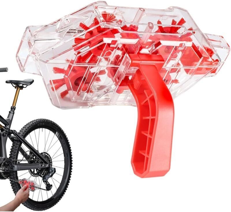 Fahrradkettenreiniger, Kettenbürste, transparentes Fahrradwartungswerkzeug, Fahrradkettenreiniger, Kettenreinigungsbürst...