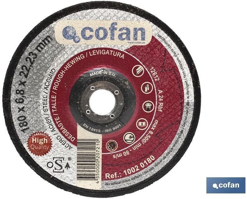 Cofan - Schruppscheibe – 230 x 7,0 x 22,23 professionelles Metall