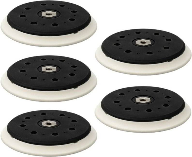 Trade-Shop Klett Schleifteller Stützteller, 150mm Durchmesser, 15 Löcher kompatibel mit Makita BO6050 Rotationsschleifer...