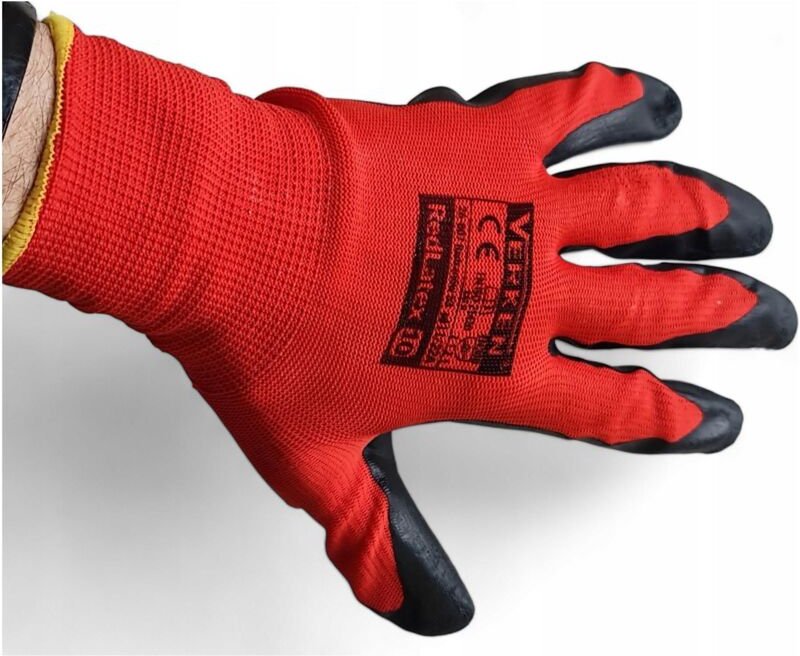 Robuste, dicke Verken RedLatex-Arbeitshandschuhe, Größe 11 (XXL), 1 Paar, günstig