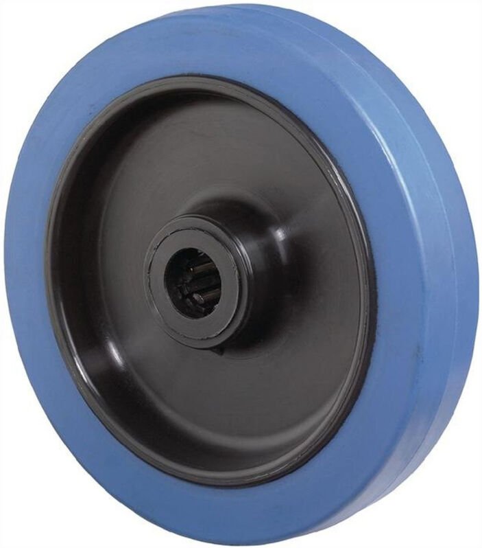 Ersatzrad Rad-Ø 160 mm Tragfähigkeit 350 kg Gummi blau Achs-Ø 20 mm Nabenlänge 60 mm