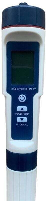 5-in-1 pH-Tester, Wasserqualitätstester pH/TDS/EC/Salzgehalt/Temperatur
