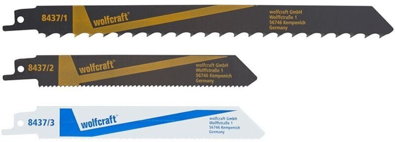 Säbelsägeblatt-Set 3-teilig Sägeblätter & Sägehilfen - Wolfcraft