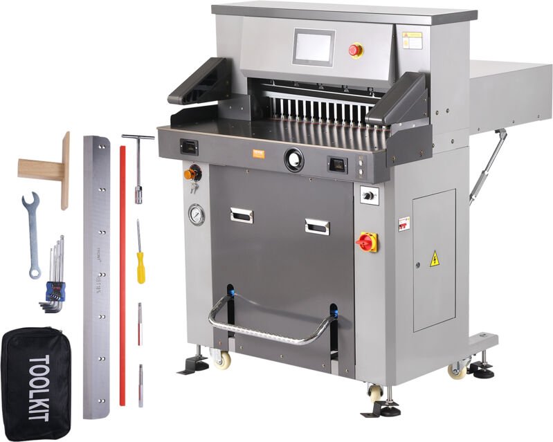 VEVOR Elektrischer Papierschneider Hebelschneider, 660,4 mm Max. Schnittbreite, 80 mm Max. Schnittstärke, Papierschneide...