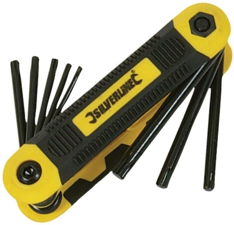 Profi-Trx-Schlüssel-Klappwerkzeug, metrisch, 8-tlg. Satz T9–T40