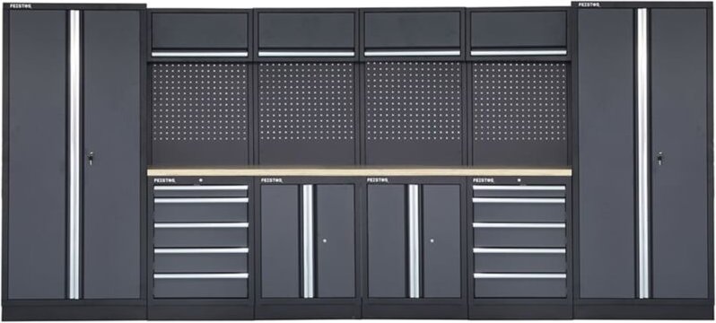 Feistos Werkstatteinrichtung Apollo 15, 456 x 46 x 200 cm (B x T x H)