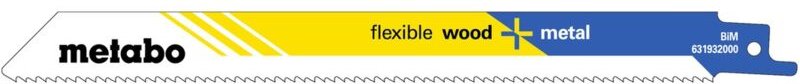 200 Säbelsägeblätter flexible wood + metal 200 x 0,9 mm - Metabo