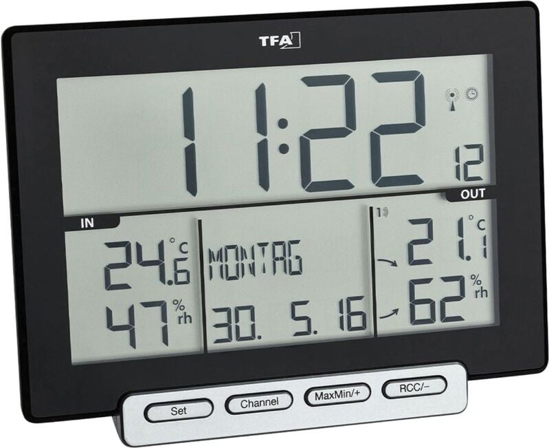 Tfa Dostmann - Trinity Funk-Thermo-/Hygrometer Schwarz 30.3058.01