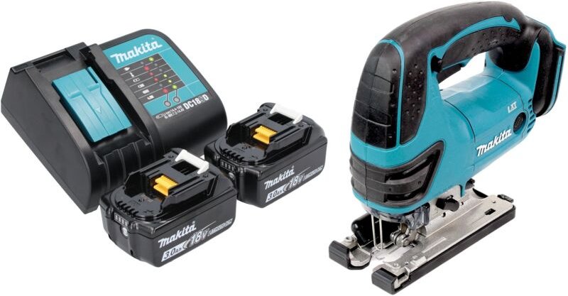 Makita DJV 180 SFX Akku Stichsäge 18 V 135 mm + 2x Akku 3,0 Ah + Ladegerät