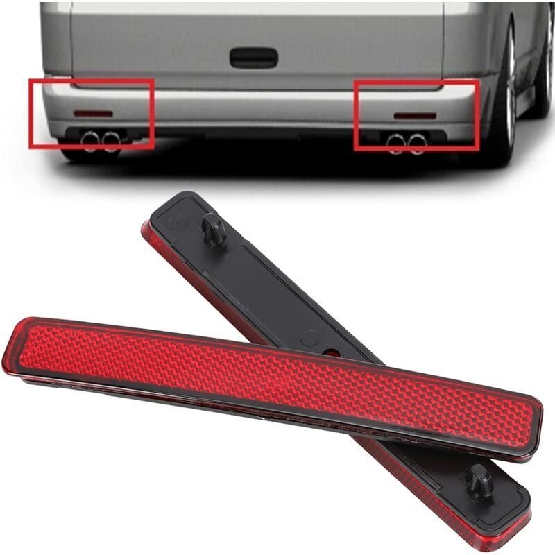 Anhängerreflektoren, 2 Stück OE: 7E0945105 7E0945106 Rückstrahler-Baugruppe für die hintere Stoßstange für T5 Transporte...