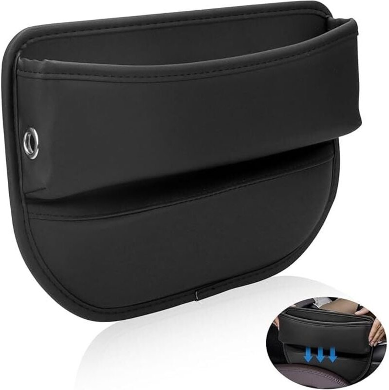 Auto-Organizer, Autositz-Lücken-Aufbewahrung, Autositz-Lücken-Organizer, PU-Leder, Auto-Mittelkonsolen-Aufbewahrungsbox,...