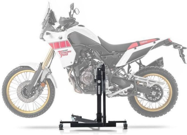 Zentralheber für Motorräder - ConStands Power-Evo - Kompatibel mit Yamaha Ténéré 700 - Tragkraft 300 kg - Schwarz