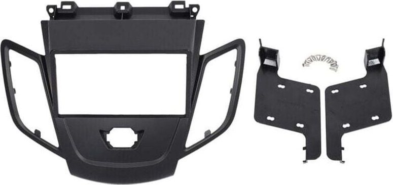 Einbausatz für Doppel-DIN-Radio im Armaturenbrett des Ford Fiesta (2008–2017), schwarzer Rahmen, GPS