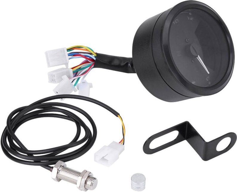 12000 U/min LCD Digitaler Tachometer Drehzahlmesser Geschwindigkeitsanzeiger für Motorrad Roller ATV.