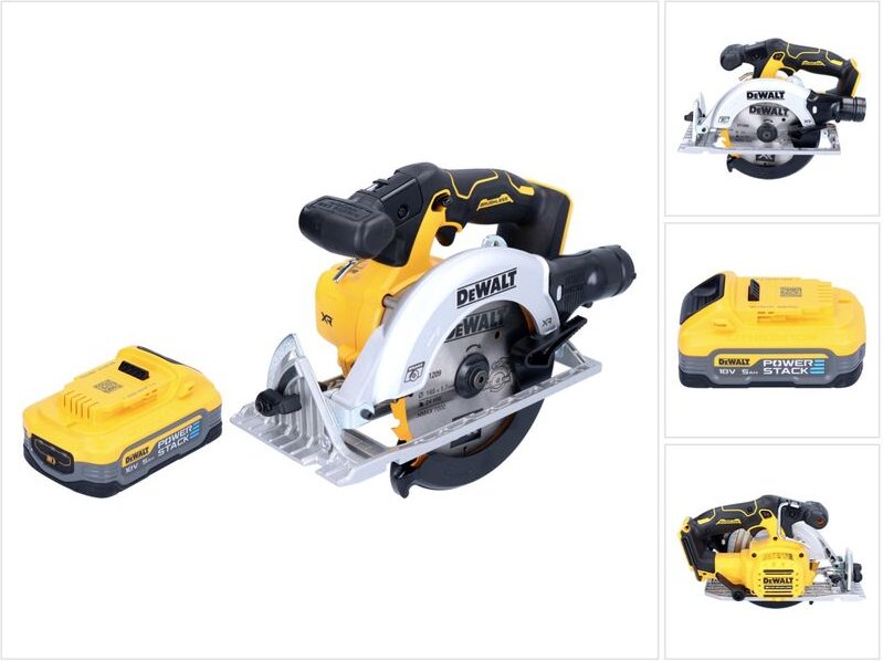 DeWalt DCS 565 N Akku Handkreissäge 18 V 165 mm Brushless + 1x Powerstack Akku 5,0 Ah - ohne Ladegerät