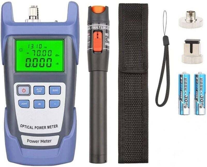 Kit di strumenti per fibra ottica con misuratore di potenza ottica da 10 mW, penna per test in fibra ottica portatile, p...