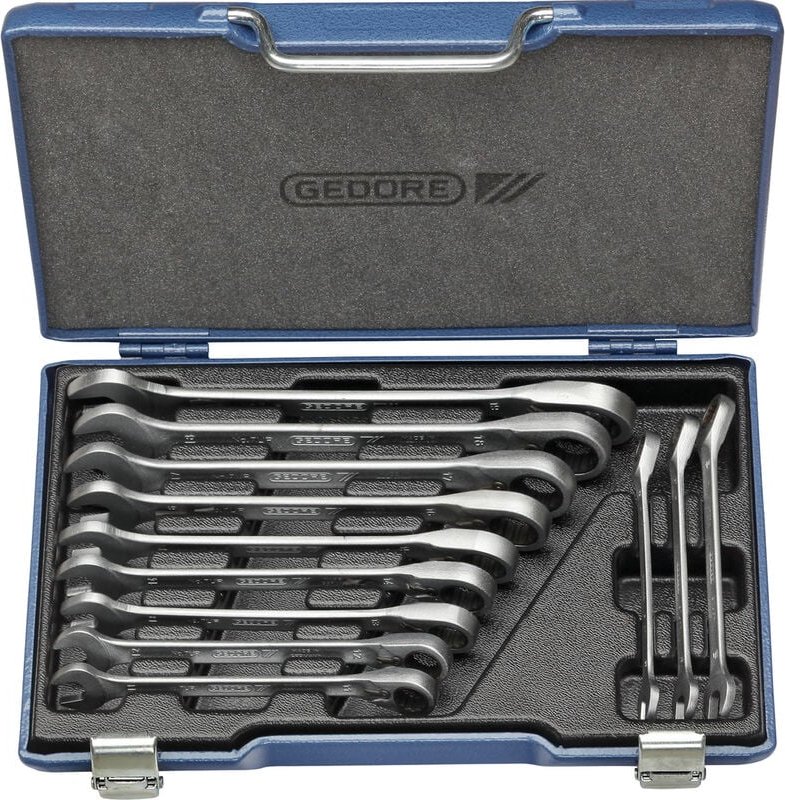 Maulschlüsselsatz mit Ringratsche 12-teilig, 7 UR-012, 2297418 - Gedore