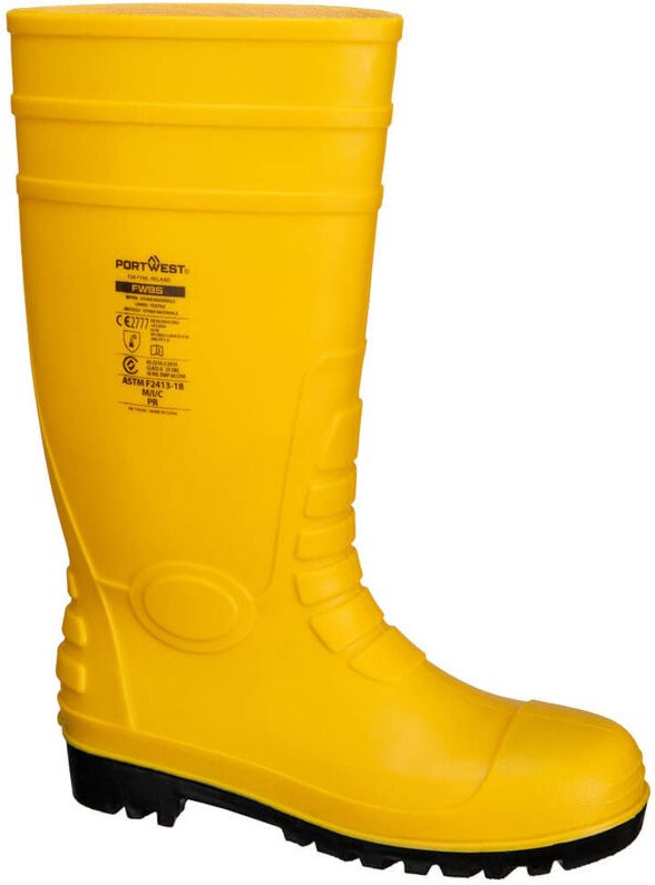 Sicherheitsstiefel Wellington S5 - Größe 46 - Gelb - Portwest
