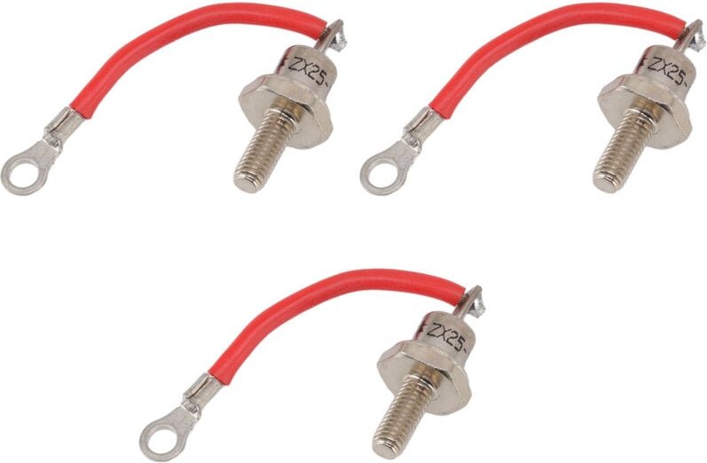 Stück 25A ZX25 12 Diode für Dieselgeneratoren, kleine tragbare Gleichrichterdioden-Ersatzteile, rote Linie, Pluspol