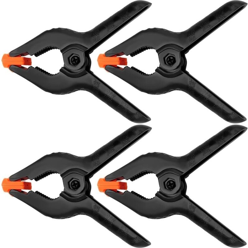 Stück 8 cm lange Federklemmen, schwarze Nylon-Kunststoff-Federklemmen, für DIY-Projekte und Fotostudios