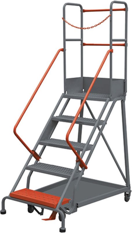 Mobile Stehleiter 6 Stufen - Maximale Arbeitshöhe 3,53m - RLC356