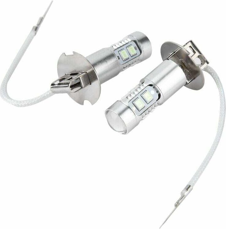 ZVD - 2 pièces 100W 1200LM 8000K voiture phares led ampoules Kit antibrouillard feux diurnes ampoule pour H3