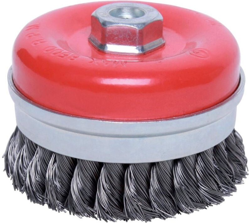 Topfzopfbürste Stahldraht 100 x 0,8 mm gezopft - Fortis