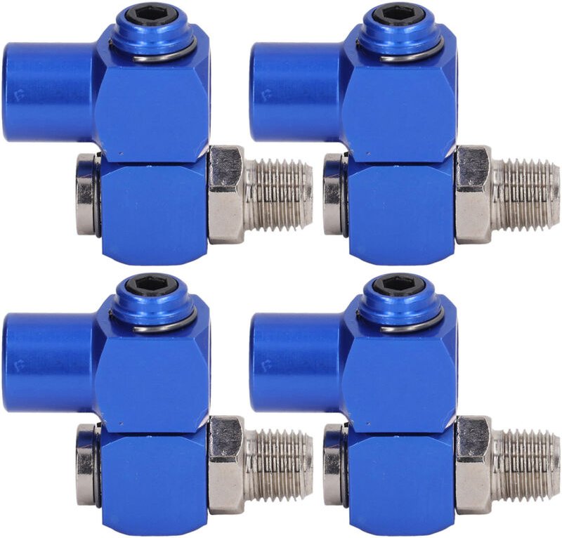 360°-Anschluss mit 1/4-Zoll-NPT-Außen- und Innengewinde, 150 psi Druckleistung. Set mit 4 pneumatischen Werkzeugadaptern...