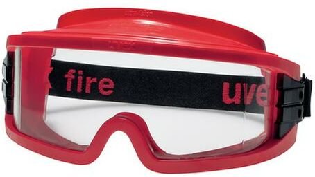 Uvex Ultravision Supravision Excellence Schutzbrille: Transparent/Rot