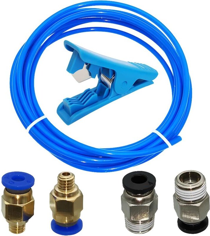 Blaues PTFE-Teflon, 3 m Bowdenzug (2,0 mm Innendurchmesser / 4,0 mm Außendurchmesser), 1,75 mm Filament, 3D-Drucker + Ro...