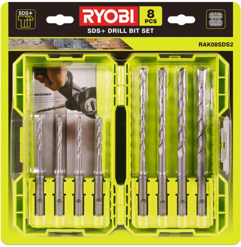 Satz Bohrer Ryobi RAK08SDS2 8 Stücke