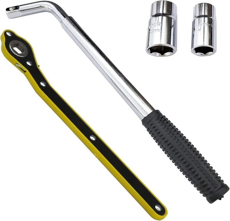 14-20 Zoll verstellbarer Schraubenschlüssel mit Standard-CR-V-Stecknüssen + 360° drehbare Ratsche (Sechskant), arbeitssp...