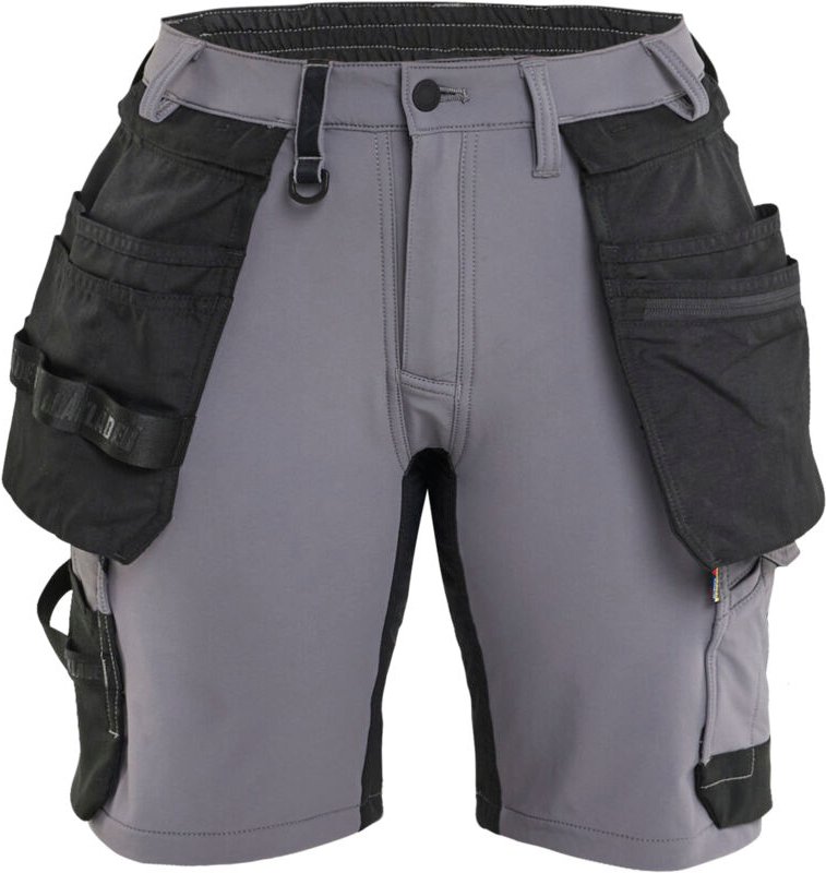 Stretch-Arbeitsshorts Damen 4D 7124 - Mittelgrau/Schwarz M - FR(40) - SE(C38) - Standards