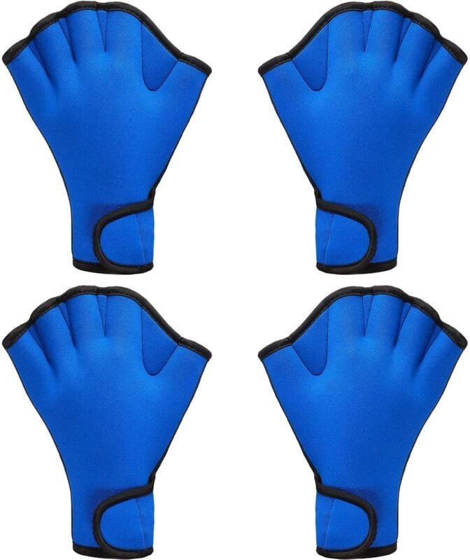 2 Paar Aqua Fit Schwimmhandschuhe, Neopren-Fitnesshandschuhe mit Schwimm- und Tauchgurt und Handgelenkschlaufe