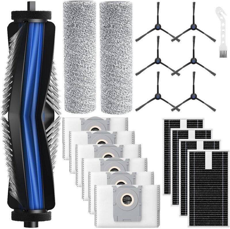 20-teiliges Zubehörset für die Saugroboter ECOVACS DEEBOT X8 Omni und X8 Pro Omni: 1 Hauptgummibürste, 4 Filter, 2 Reini...