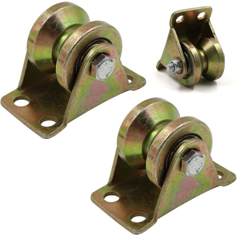 Heberolle Umlenkrolle, V-Umlenkrolle, 3 Stück, starke Belastbarkeit, dicker Stahl, geräuscharm, rostfreie Farbbeschichtu...