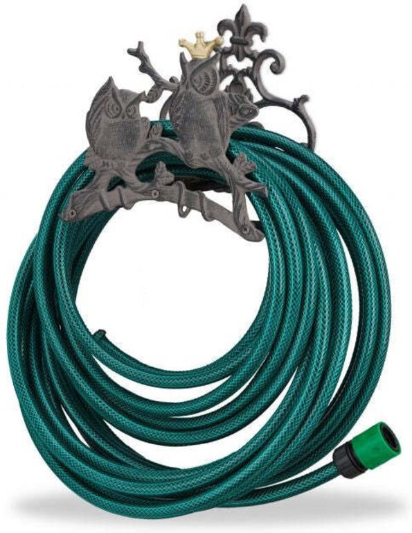 Cast iron owl hose holder