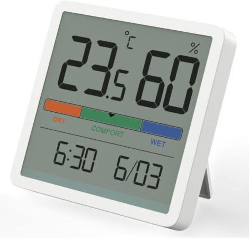 Hygrometer Thermometer für Innenräume, digitales Schreibtischthermometer mit Temperatur- und Feuchtigkeitsmonitor, Raumt...