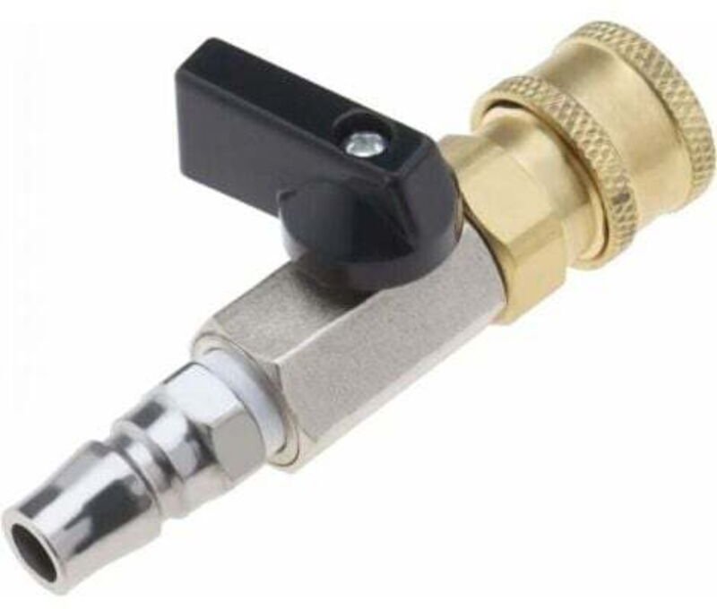 1 Stück Schnellkupplung für Druckluft, pneumatisches Kugelventil, Dosierventil, 1/4"-Absperrventil mit 1/4"-Außengewinde...