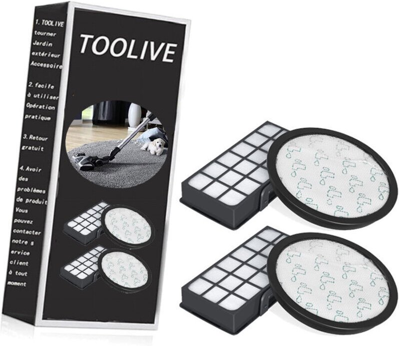 4er-Pack HEPA-Filter für Rowenta Silence Force Cyclonic 4AAAA (Modell RO76xx) RO7681EA RO7691EA RO7690EA RO7649EA RO7647...