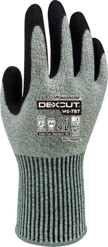 Schnittfester Arbeitshandschuh WONDER GRIP DEXCUT WG-787 Nitril auf Spandex 8/M