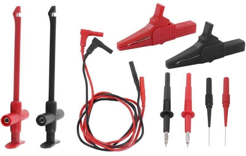 Kit de Test Multimètre avec Pinces Crocodile et Fiches Banane pour Réparation Électronique
