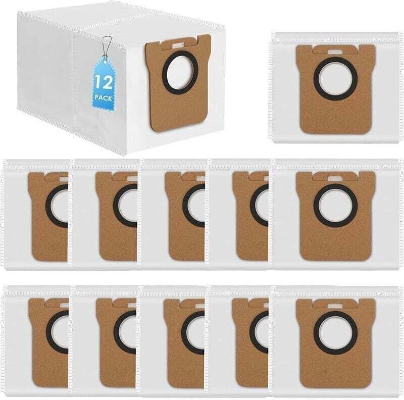 12 Staubsaugerbeutel für Dreame L10s Ultra / L10 Ultra / L20 Ultra / Xiaomi X10+ / Xiaomi X20+ Staubsauger, Staubbeutel