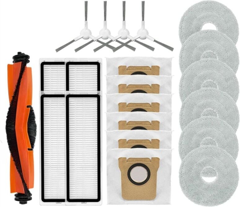 Für Roboter Vakuum X20 Plus / + Reiniger Wichtigsten Seite Pinsel Hepa-Filter Mopp Tuch Staub Tasche Zubehör