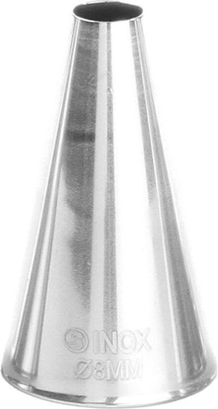 Gerade Spitze für Spritzbeutelmanschette, Durchmesser 8mm - HENDI 551356