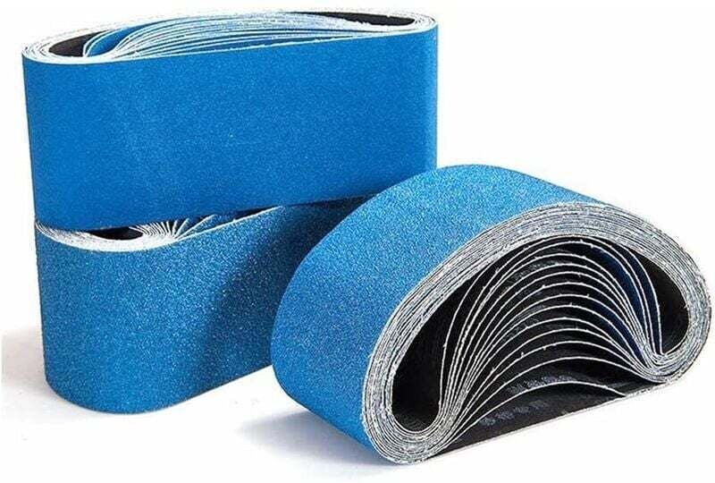 Schleifbänder mit 3 x 40/60/80/120er Körnung – Schleifband-Set für Bandschleifer – 12-teilig