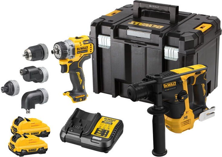 Dewalt - Kit 2 Werkzeuge xr 12V 3Ah Li-Ion Brushless Bohrschrauber + Schlagschrauber - DCK2101L2T-QW