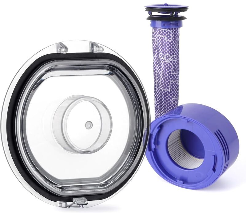 V8 V7 Staubbehälter Deckel Ersatz für Dyson Staubsauger Staubeimer Abdeckung Ersatzteile mit hepa Nachmotorfilter & Vorf...